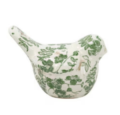 Green and White Bird