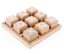 Load image into Gallery viewer, LARGE NATURAL WOODEN TIC TAC TOE