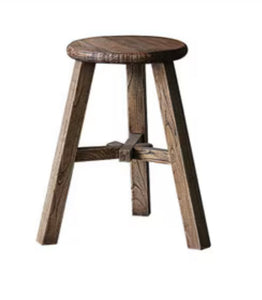 VINTAGE ELM STOOL - RECLAIMED ELM